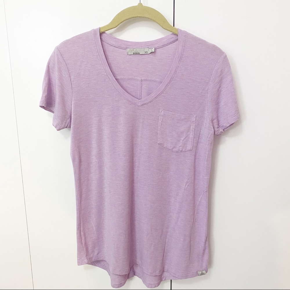 Prana Lavender Lightweight Tee Size XS